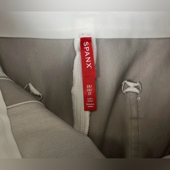 SPANX 20479R Cropped Wide Leg in White Pull-on Shaping Pants Women’s Size 3XL - Picture 7 of 10